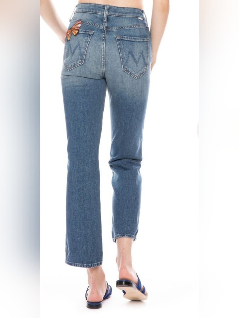 MOTHER The Tripper "Wander Dust" Butterfly Embroidered Jeans
Size 24